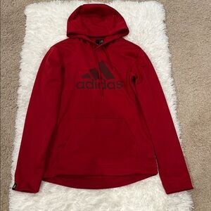 Adidas Crimson Hoodie with Black Logo